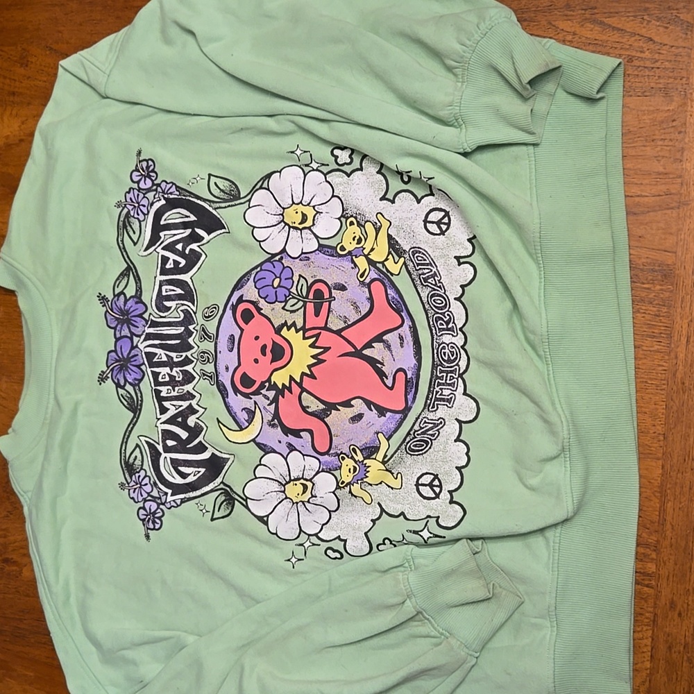 GRATEFUL DEAD Mint Green Sweatshirt DIVIDED colab